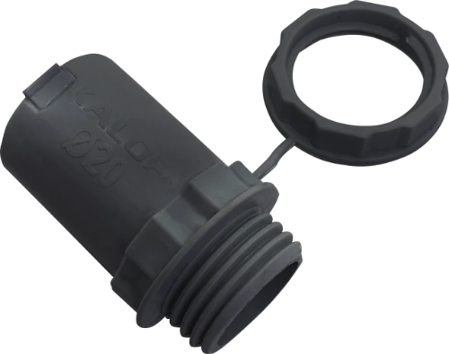 Union caño-caja d20 ip54 Kalop negro