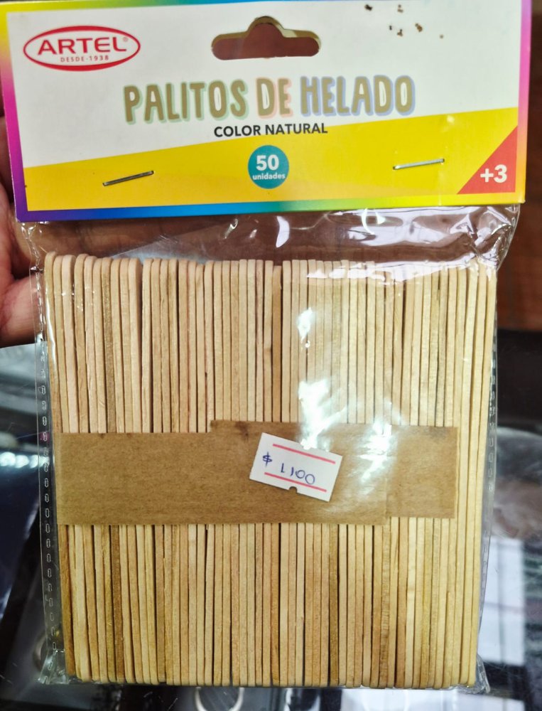 palitos de helado 50 unid.
