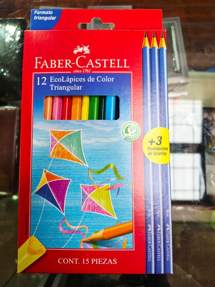 lapiz faber-castell 12 unid+ 3 grafitos