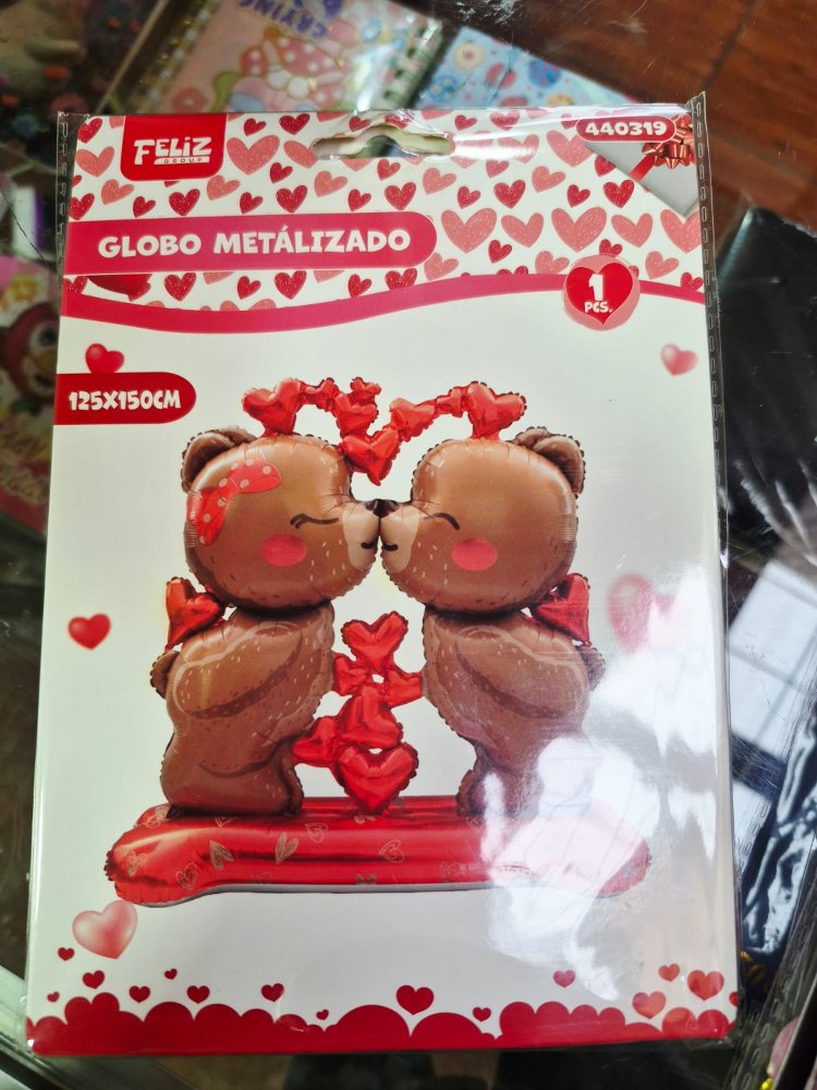 globo metalizado pareja