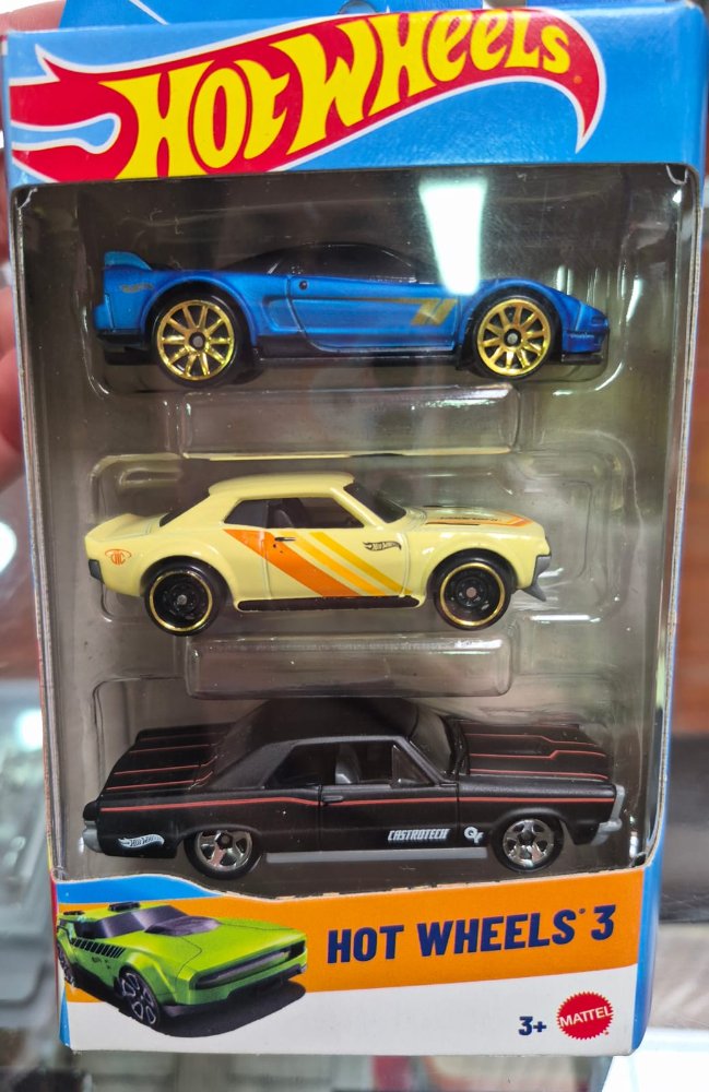 pack 3 autos hot wheels