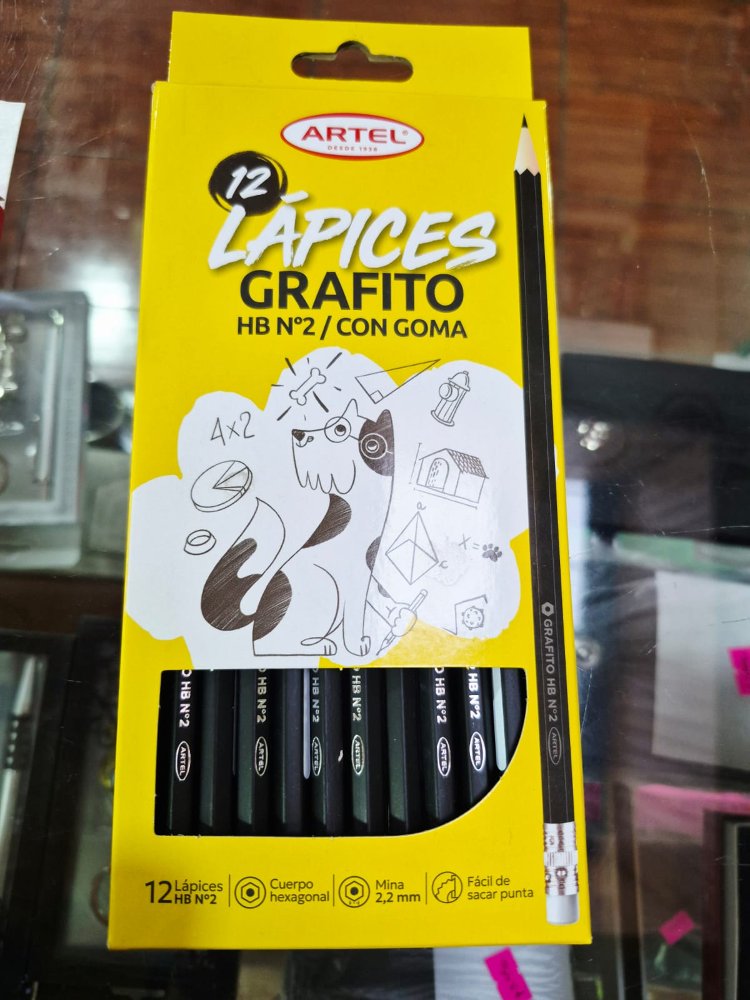 lápiz grafito artel caja 12 unid.