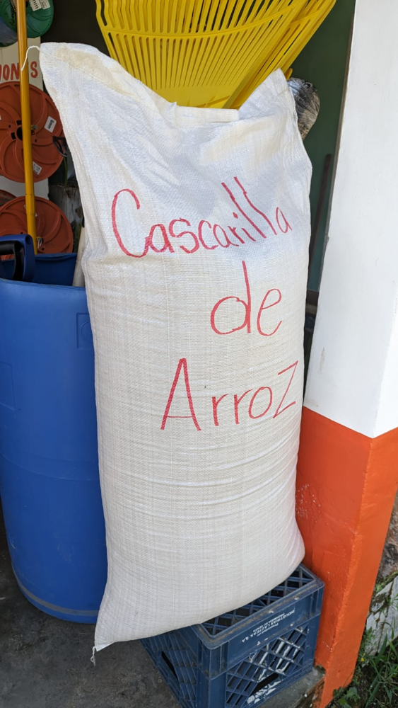 Saco de cascarilla de arroz