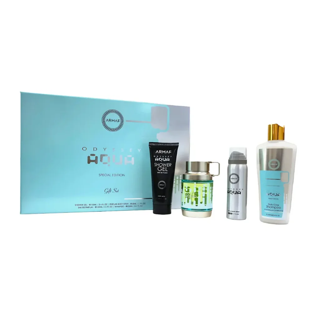 Set ARMAF ODYSSEY AQUA 100ML SPR EDP + BL 100ml + B/Spray 50ml + SHAMPO