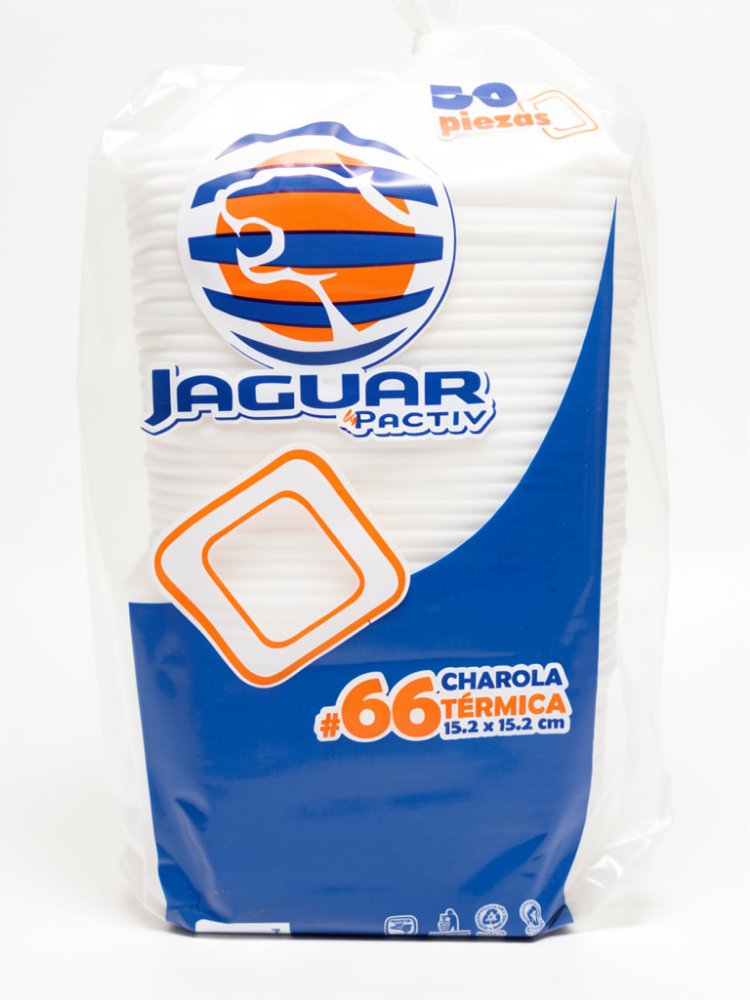 Charola cuadrada jaguar
