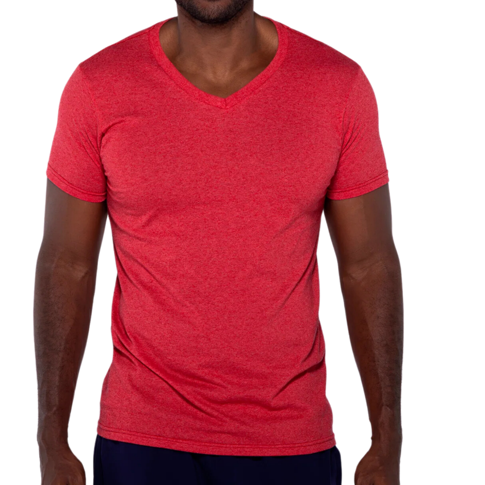 Playera cuello V manga corta para caballero