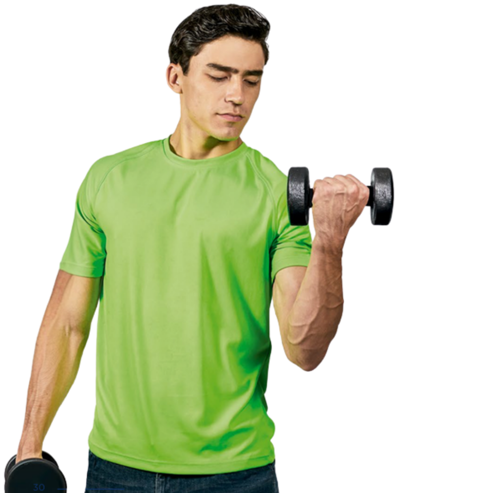Playera cuello redondo dry wear para caballero plus