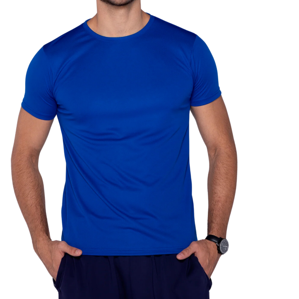 Playera cuello redondo manga corta para caballero deportiva plus