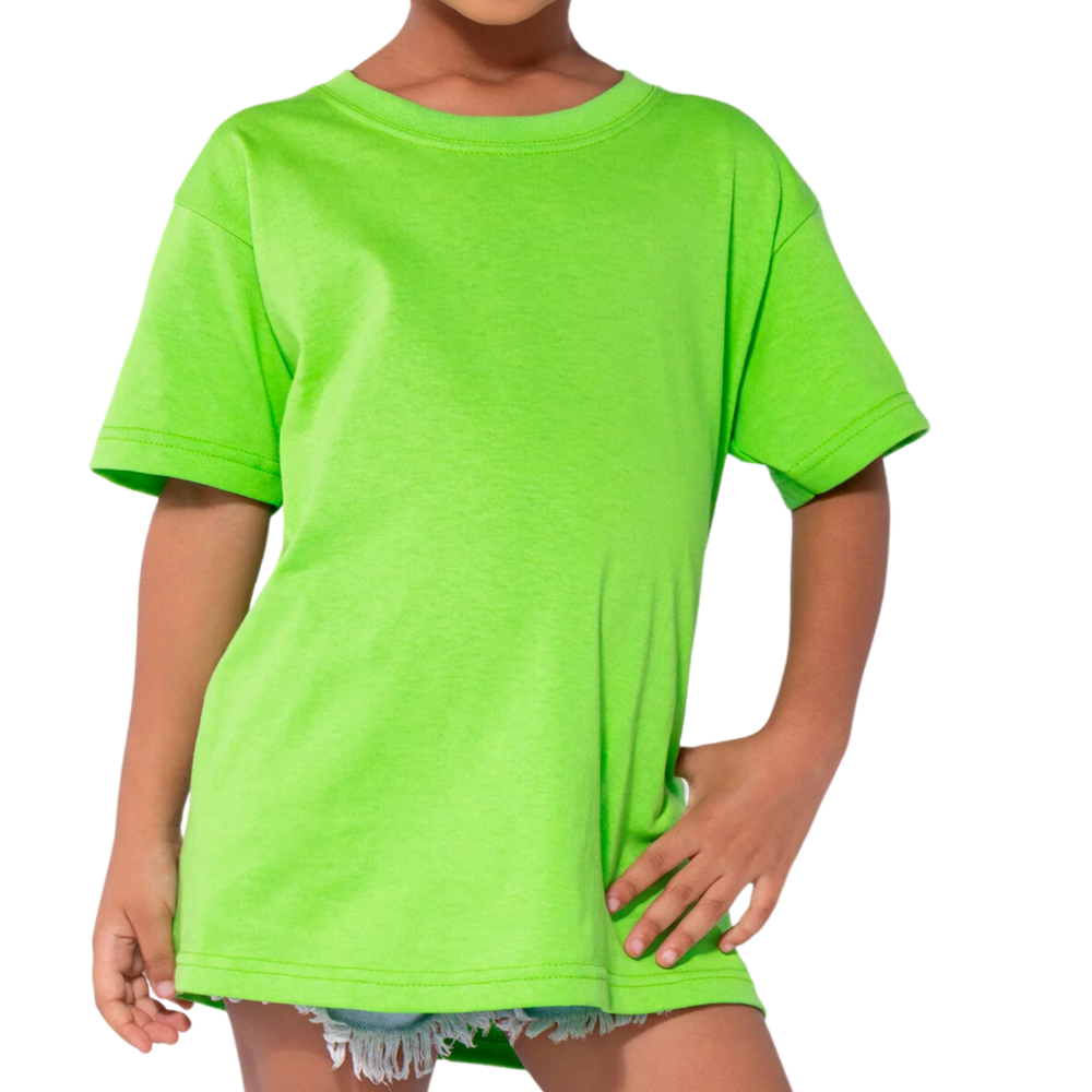 Playera peso completo cuello redondo manga corta unisex para niño