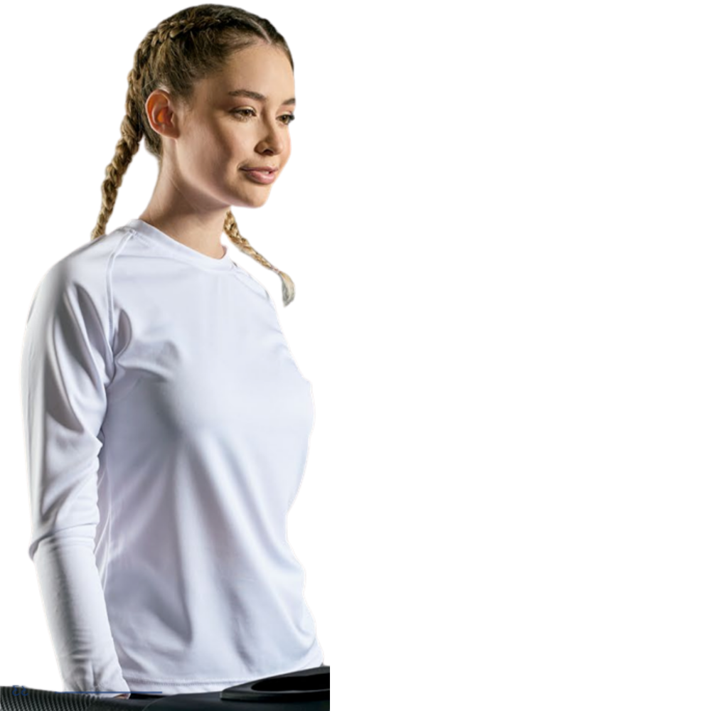 Playera cuello redondo dry wear manga larga para dama