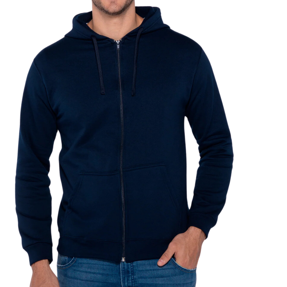 Sudadera con capucha, cangurera y cierre unisex para adulto plus