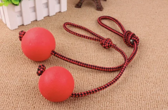 Juguete lazo con pelota maciza