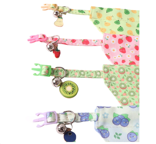 Pañoleta para mascotas diseño frutas