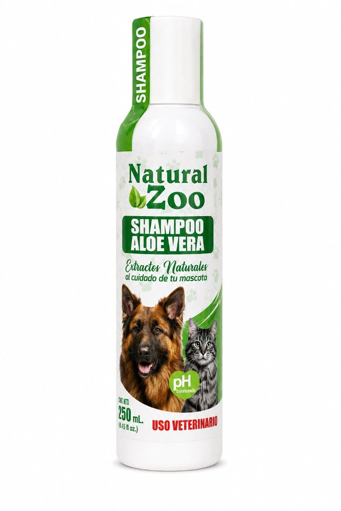 Shampoo aloe Vera para perros y gatos x 25o ml