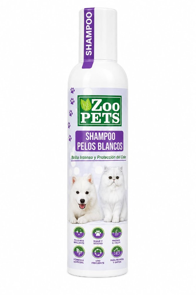 Shampoo pelos blancos para perros y gatos x 250ml
