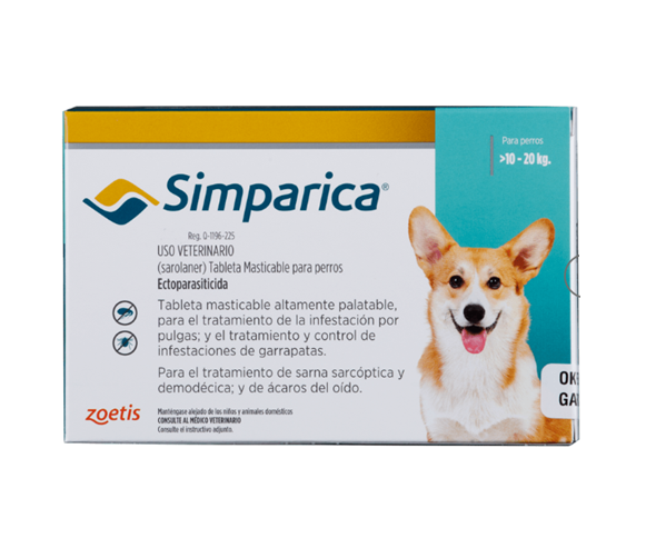 Simparica - Perros De 10 Hasta 20 Kg
