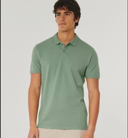 CHEMISE VERDE CLARO HOLLISTER