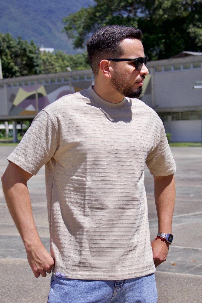 CAMISA ZARA OLD MONEY TEXTURIZADA BEIGE