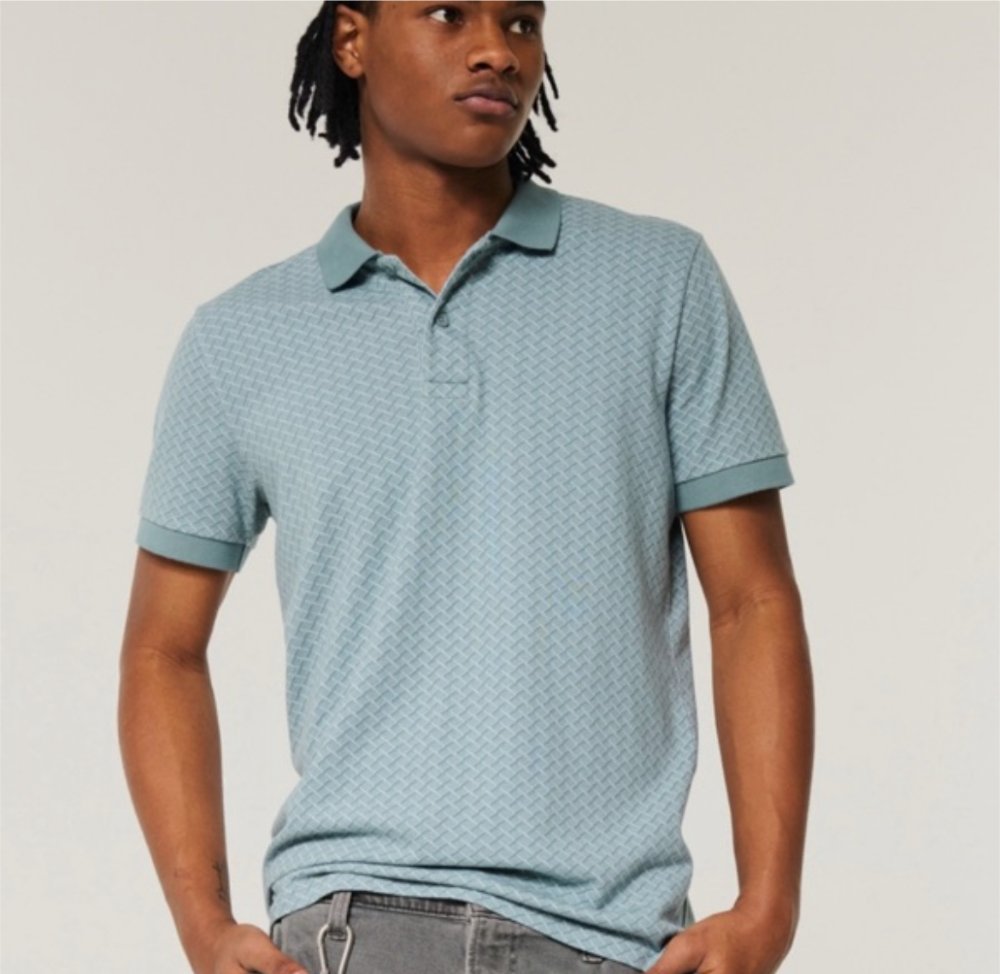 CHEMISE VERDE CLARO CON RELIEVE HOLLISTER