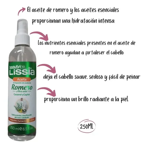 aceite de romero lissia 250ml
