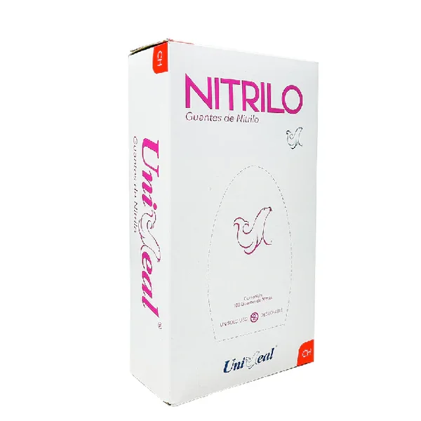 Guantes Uniseal Chico Rosas Nitrilo