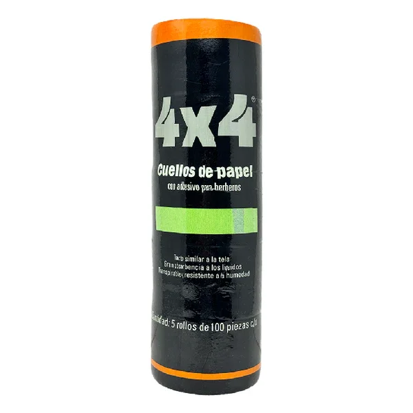 Papel Cuello 4X4 Verde 5Pza