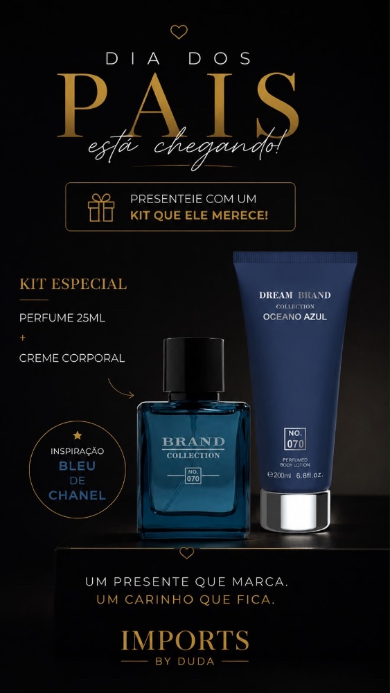 Brand Collection -  Kit Perfume + Body Cream - Bleu de Chanel