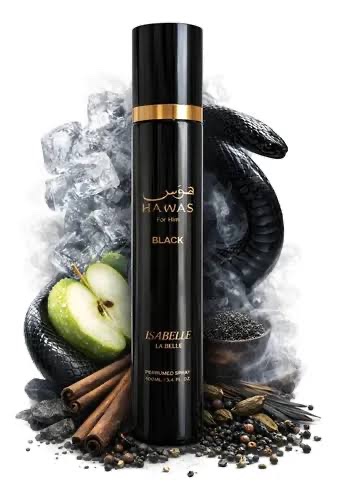 Body Splash Hawas Black For Him – 300 ml – Masculino – Isabelle La Belle
