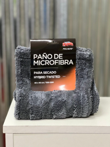 Micro de secado Hybrid Twisted 40x40cm / 1150gsm (borde microfibra)