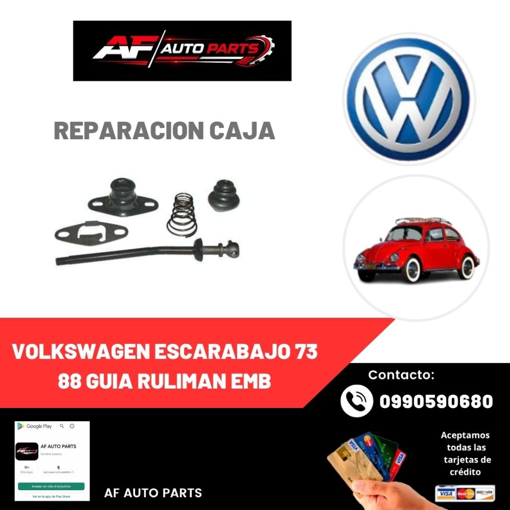 REPARACION CAJA VOLKSWAGEN ESCARABAJO 73 88 GUIA RULIMAN EMB