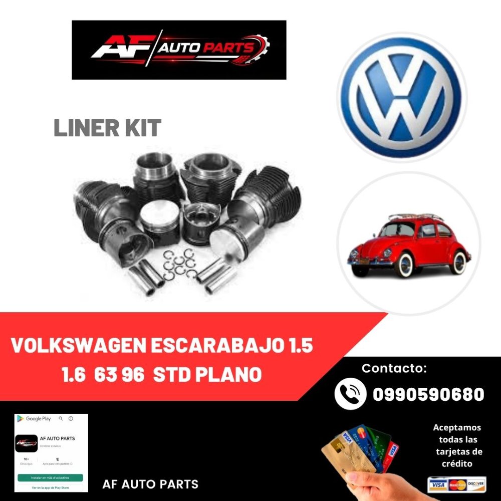 LINER KIT VOLKSWAGEN ESCARABAJO 1.5 1.6  63 96  STD PLANO