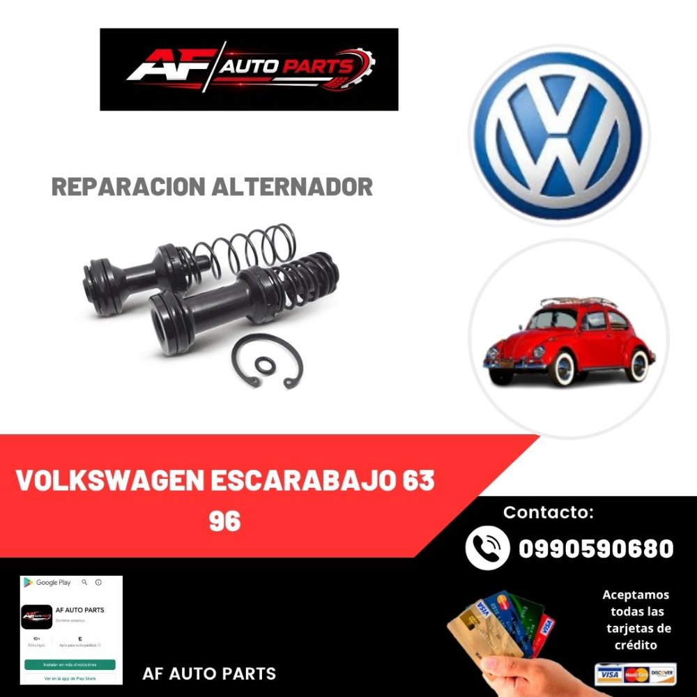 REPARACION ALTERNADOR VOLKSWAGEN ESCARABAJO 63 96