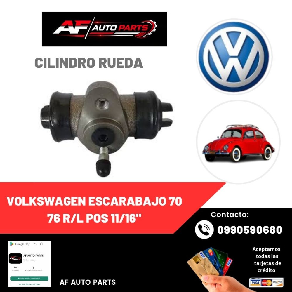 CILINDRO RUEDA VOLKSWAGEN ESCARABAJO 70 76 R/L POS 11/16"