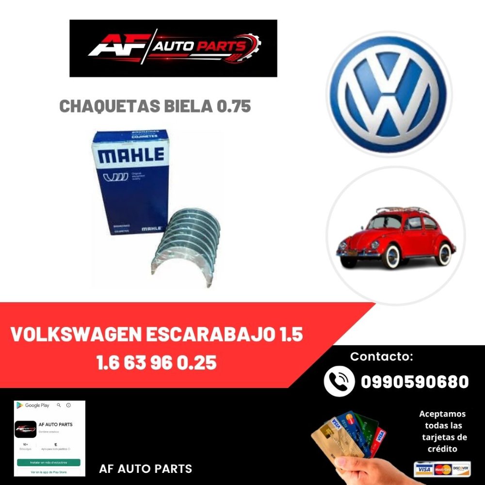 CHAQUETAS BIELA VOLKSWAGEN ESCARABAJO 1.5 1.6 63 96 0.75