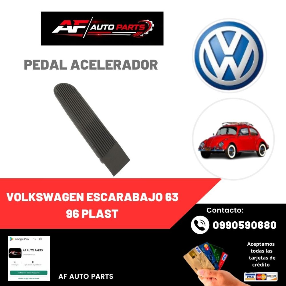 PEDAL VOLKSWAGEN ESCARABAJO 63 96 ACELERADOR PLAST