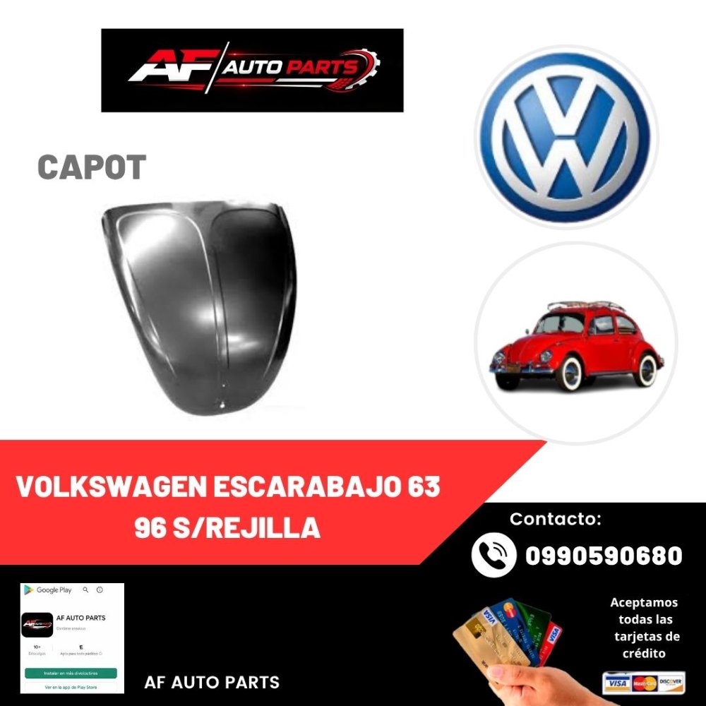 CAPOT VOLKSWAGEN ESCARABAJO 63 96 S/REJILLA
