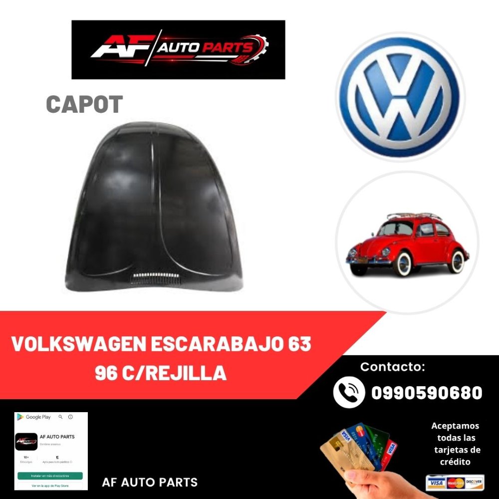 CAPOT VOLKSWAGEN ESCARABAJO 63 96 C/REJILLA