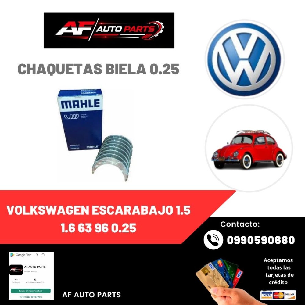 CHAQUETAS BIELA VOLKSWAGEN ESCARABAJO 1.5 1.6 63 96 0.25