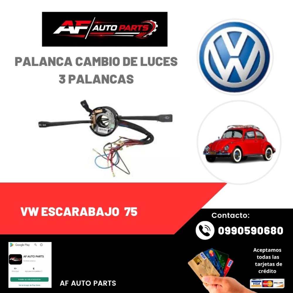 CEREBRO LUCES VOLKSWAGEN ESCARABAJO 93 96 3PALANCAS