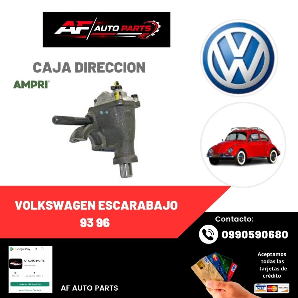 CAJA DIRECCION VOLKSWAGEN ESCARABAJO 93 96 COMPLETO