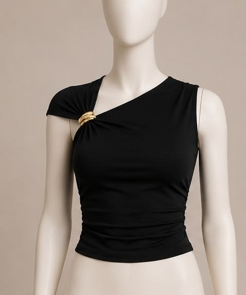 TOP HOMBRO CON BROCHE