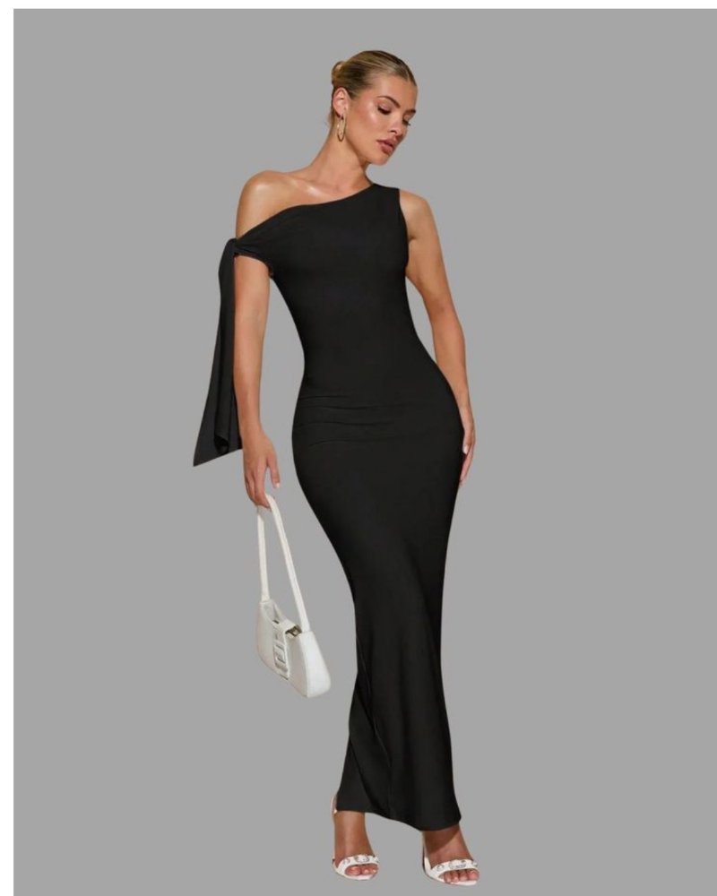 VESTIDO AZIMETRICO DE LASO