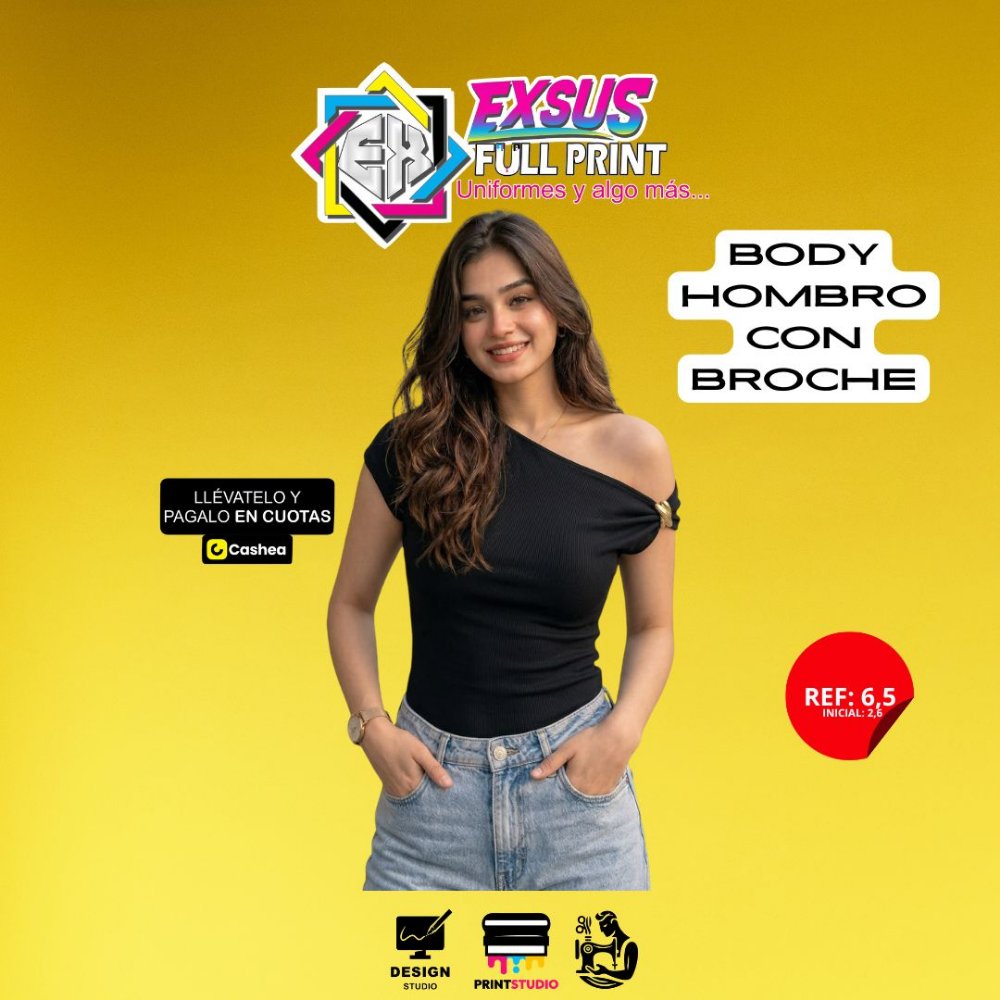 BODY HOMBRO CON BROCHE