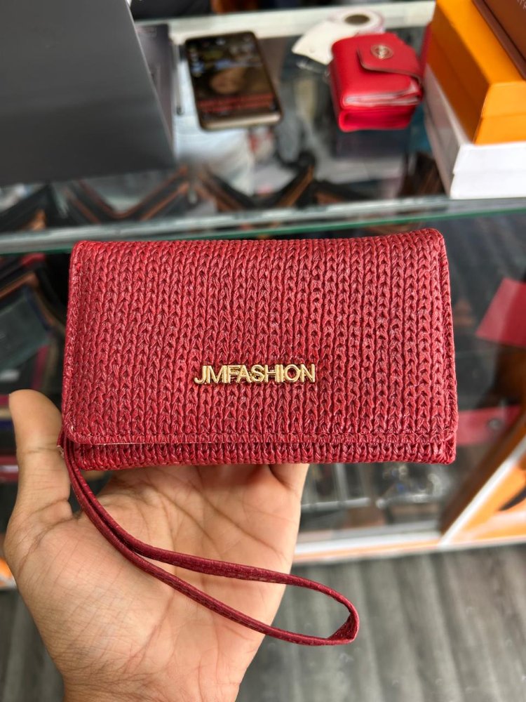 billetera dama corta roja