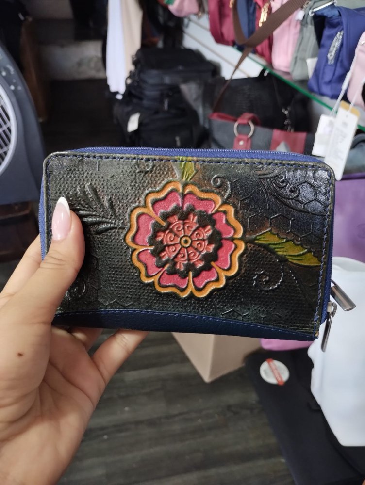 billetera mediana doble cierre