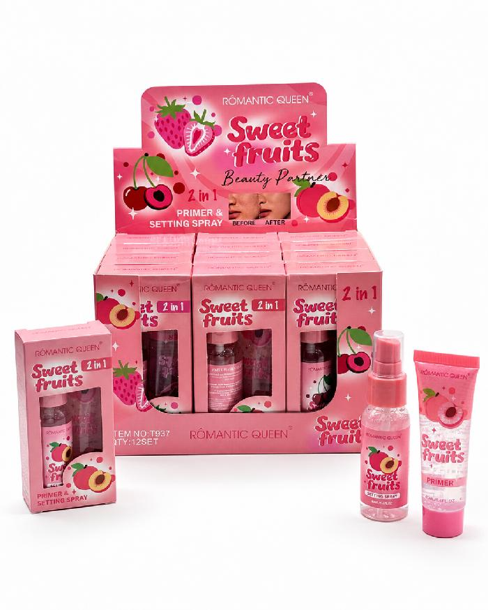 KIT DE PRIMER Y FIJADOR 2 EN 1 SWEET FRUITS ROMANTIC QUEEN