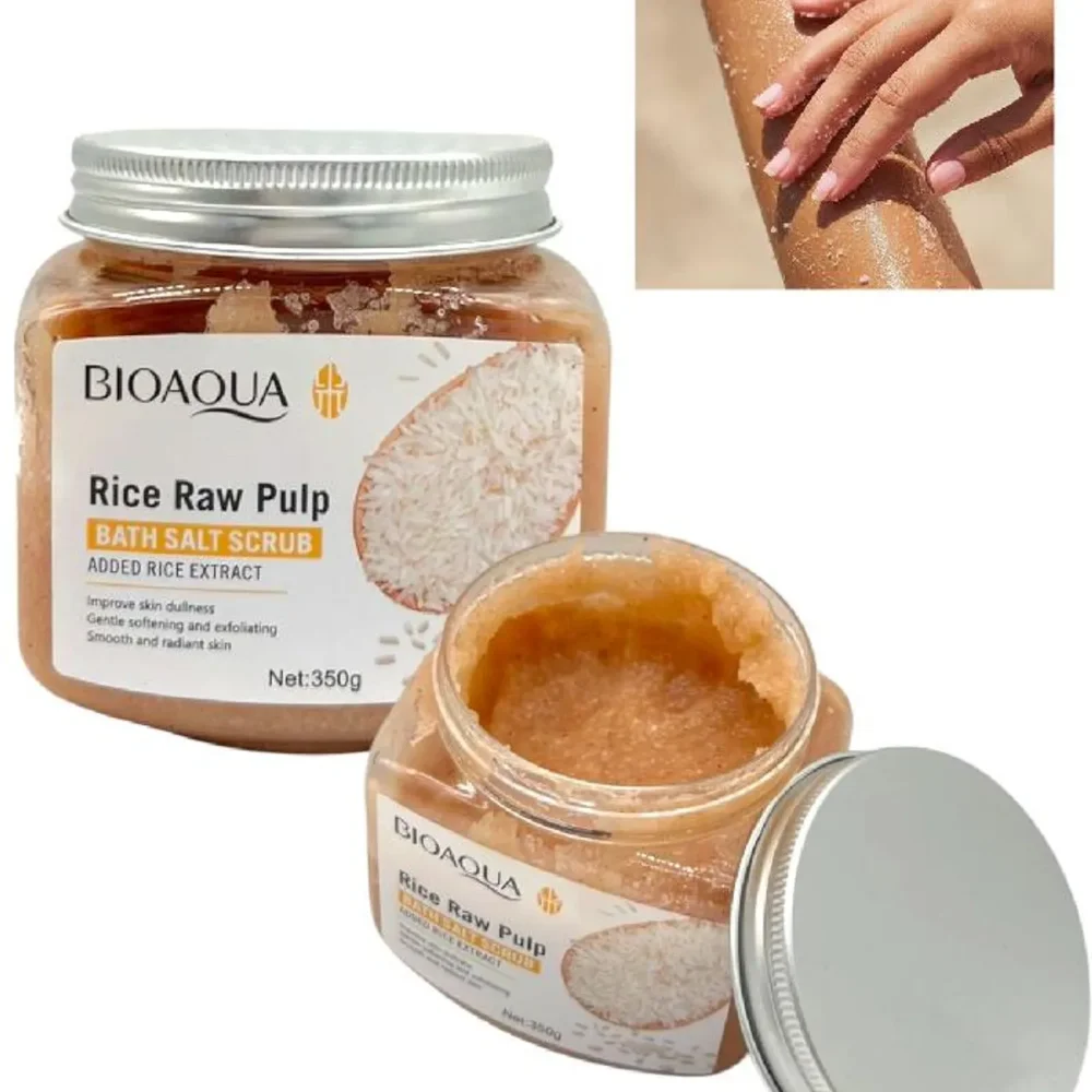 EXFOLIANTE DE SALES DE BAÑO DE ARROZ 350GRMS BIOAQUA