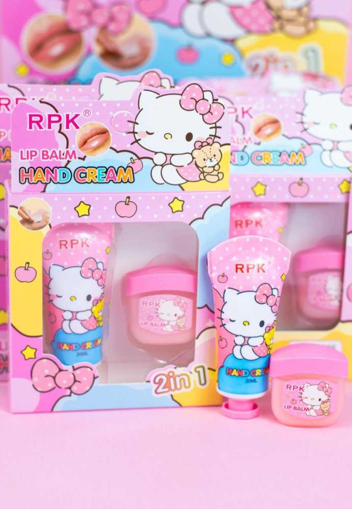 DUO CREMA DE MANOS Y BALSAMOS HELLO KITTY