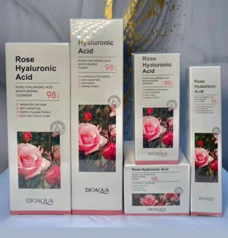 COMBO  ACIDO HIALURONICO ROSE  POR 5 PRODUCTOS BIOAQUA