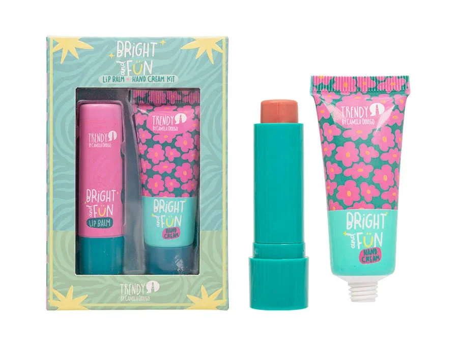 KIT DE CREMA HUMECRANTE Y BALSAMO BRIGHT AND FUN TRENDY